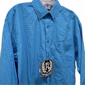 NWT Men’s Panhandle Select Western Long Sleeve Button Down Shirt Size Small
